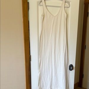Reformation Cream Maxi Cotton Dress